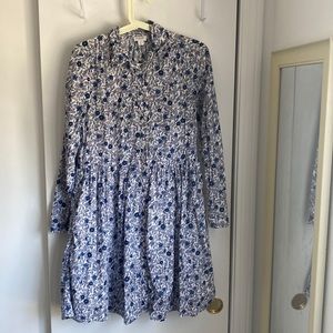 J. Crew blue and white dress